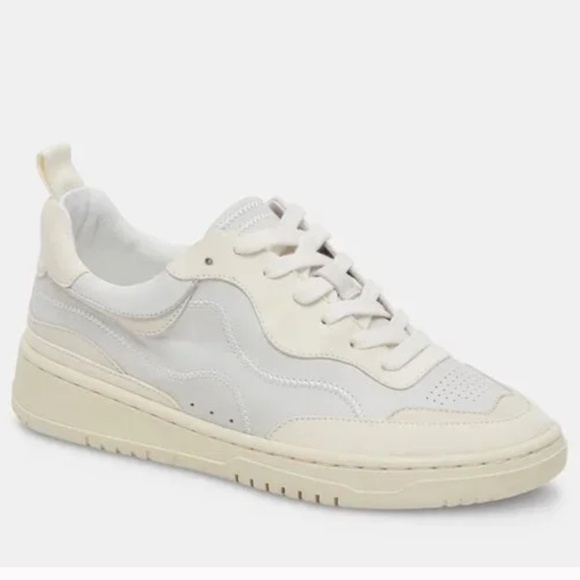 FINAL SALE 🎈 NEW DOLCE VITA Adella Leather Women’s Sneakers Off White NEW - Picture 4 of 13